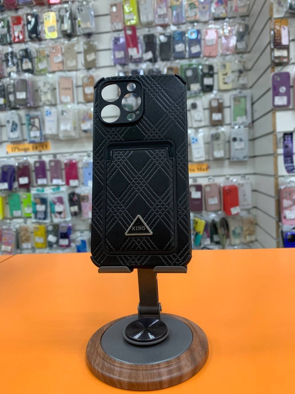 Чехол для iPhone 14 Pro Max «Кожа В Ромбик» - 1